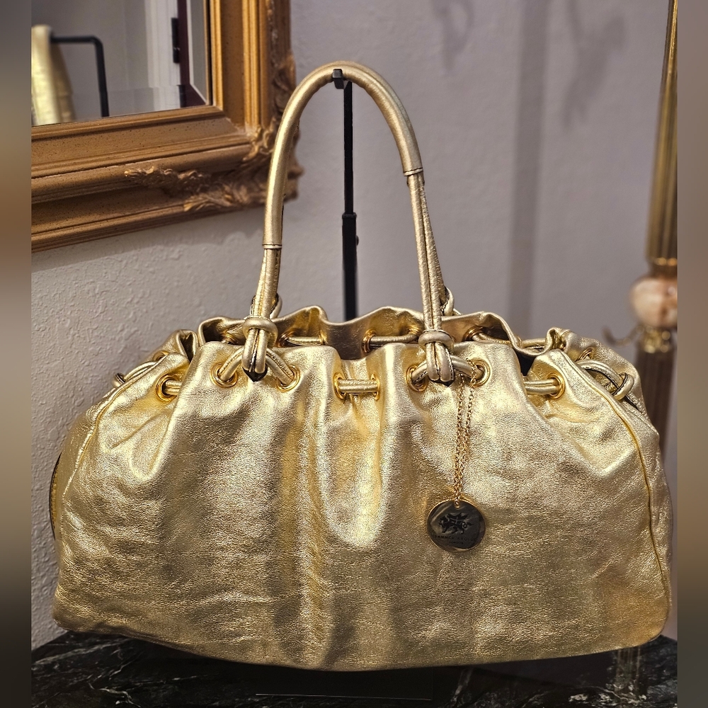 Tanner Krolle Gold Shoulder Bag
